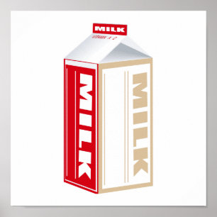 carton of whole milk poster
