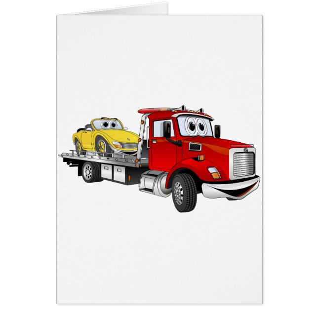 Carton plat du Camion Rouge Tow (Devant)