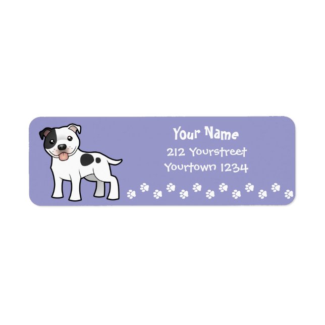 Carton Staffordshire Bull Terrier (Devant)