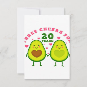 Cartons Réponse 20 ans anniversaire du mariage  cadeau de mari RSV