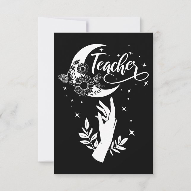 Cartons Réponse 2- Chemise d'enseignant inspirant, Enseignant mini (Devant)