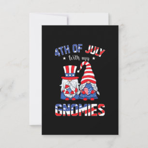 Cartons Réponse 4 juillet Avec Mes Gnomies Patriotique Gnome
