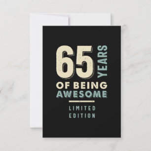 Cartons Réponse 65 ans d'être génial - 65e anniversaire