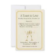 A Toast to Love Engagement Party - Response Card