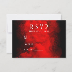 Cartons Réponse Abstraite de fumée noire et rouge