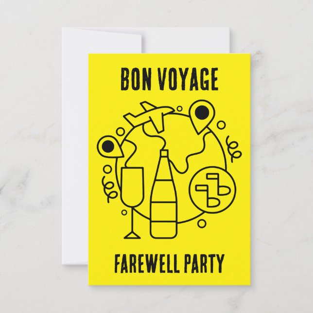 Cartons Réponse Adieu Bon Voyage (Devant)