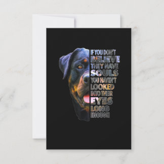 Cartons Réponse Amoureux des chiens Rottweiler Soul I Love Rotties