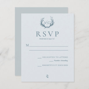 Cartons Réponse Antlers rustiques avec couronne fleurie Mariage