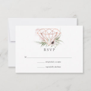 Cartons Réponse Aquarelle Eucalyptus Mariage géométrique