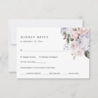 Aquarelle Hydrangea Floral | Choix de repas mariag