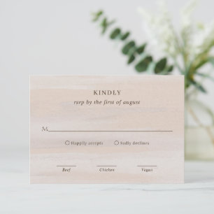 Cartons Réponse Aquarelle Neutre Moderne Mariage élégant