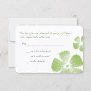 Cartons Réponse Aquarelle tropicale à la chaux Fleurs de mariage R