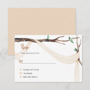 Cartons Réponse Arbre Romantique Eclectique Branche Gauge Beige RS