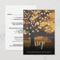 Arbre rustique & Lumières Automne Soirée Mariage