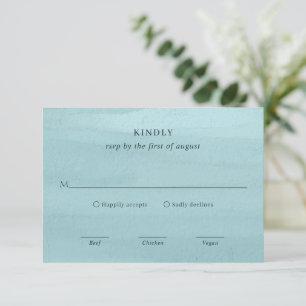 Cartons Réponse Ariel Blue Abstract Aquarelle Mariage moderne