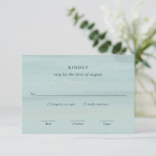 Cartons Réponse Ariel Green Abstract Aquarelle Mariage moderne
