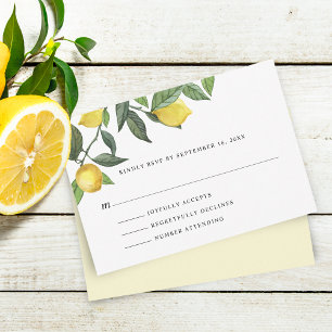 Cartons Réponse Arrangement de citron d'été
