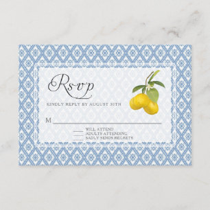 Cartons Réponse Art floral de treillis rustique de citron de la