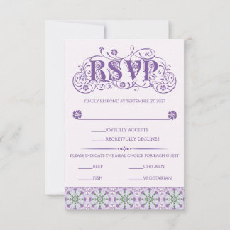 Cartons Réponse Art Nouveau Thistle Wheel Lilac Vertical