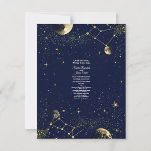 Cartons Réponse Astrologie & Thème de nuit étoilé Mariage célest