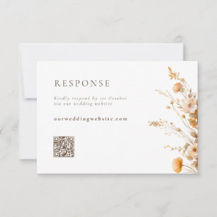 Cartons Réponse Automne Orange et Fleur sauvage Brown QR Codem Mar