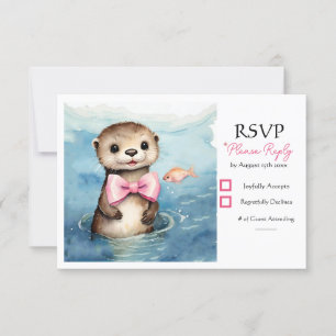 Cartons Réponse Baby Otter Fille fête d'anniversaire