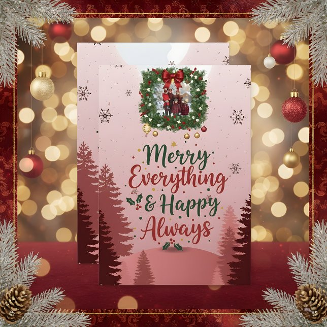 Cartons Réponse Baby Pink Family Christmas Card 2026 | Soft Elegan (Créateur téléchargé)