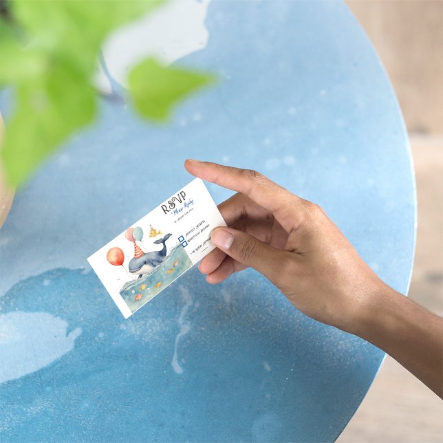 Cartons Réponse Baleine d'un temps garçons Anniversaire (Créateur téléchargé)