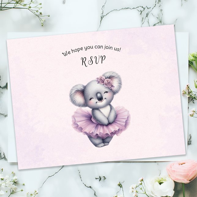 Cartons Réponse Ballerina Baby Girl Douche Tutu Elégant Koala (Créateur téléchargé)