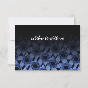 Cartons Réponse Bar Mitzvah Star of David Damask