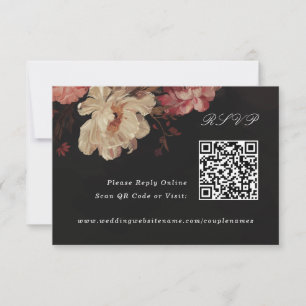 Cartons Réponse Baroque peint Floral en ligne QR Code
