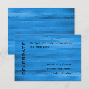Cartons Réponse Barre Mitzvah Blue Techno Streaks