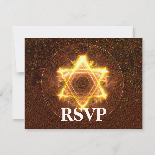 Cartons Réponse Barre Starfire/RSVP Bat mitzvah (Devant)