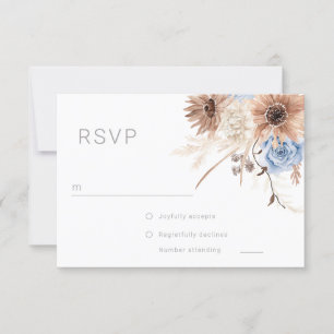 Cartons Réponse Beau Boho Floral All Seasons Mariage