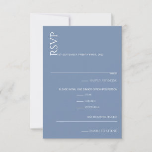 Cartons Réponse Beau Mariage bleu