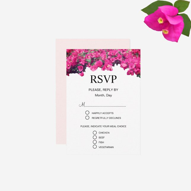 Cartons Réponse Beau Mariage Floral (Créateur téléchargé)