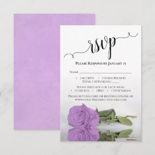 Cartons Réponse Beau reflet Lilac Purple Rose Mariage