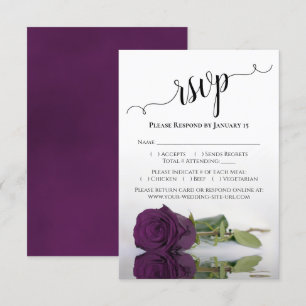 Cartons Réponse Beau reflet Plum violet Rose Mariage