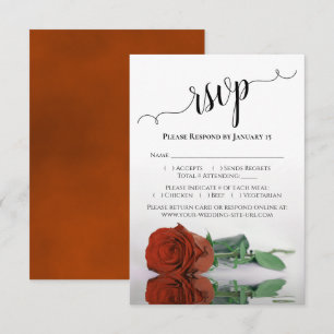 Cartons Réponse Beau reflet rouille Orange Rose Mariage