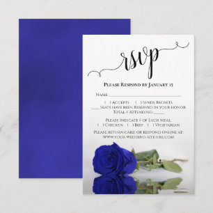 Cartons Réponse Beau reflet Vivid Royal Blue Rose Mariage