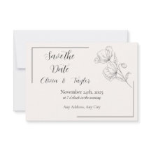 Beige Elegance Save the Date