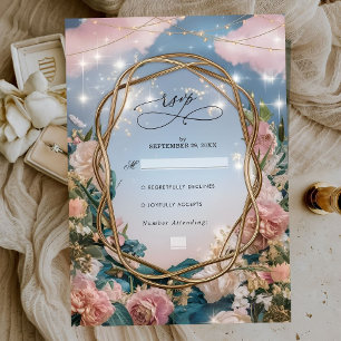 Cartons Réponse Belle Mariage à thème Art Nouveau
