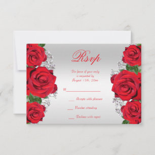 Cartons Réponse Belle Romantique Roses Rouges Anniversaire