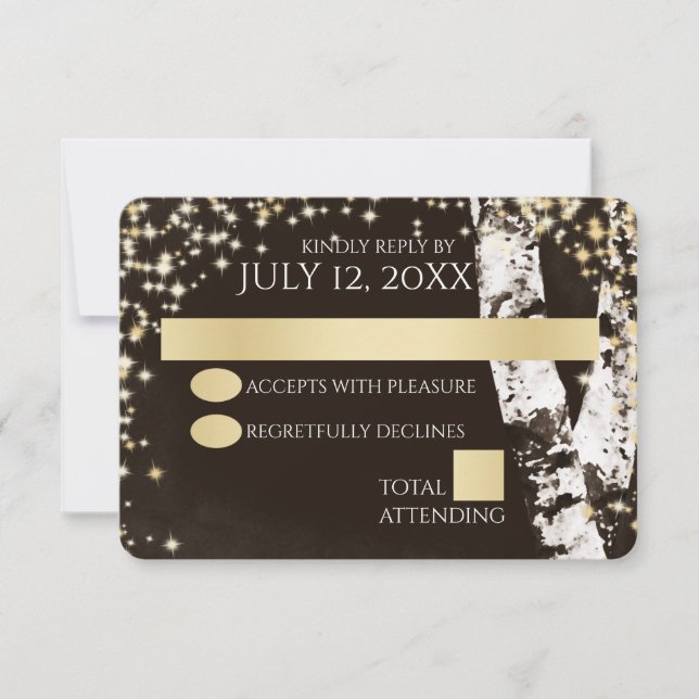 Cartons Réponse Birch Trees et Mariage étincelant (Devant)