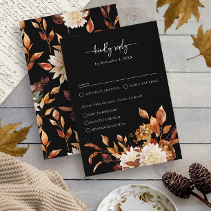 Cartons Réponse Black Elegant Fall