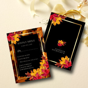 Cartons Réponse Black Magic rencontre Rustic Golden Autumn Mariage