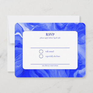 Cartons Réponse Bleu Marble Star David Custom Bar Bat mitzvah