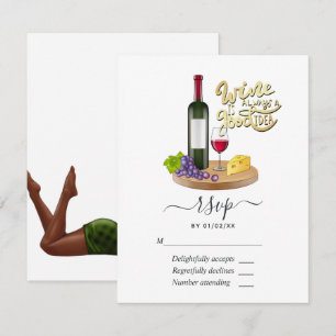 Cartons Réponse Bleu marine et or Paon vintage