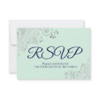 Bleu marine et vert menthe Élégant mariage à la de