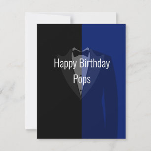 Cartons Réponse Blue black tuxedo poker bachelor party